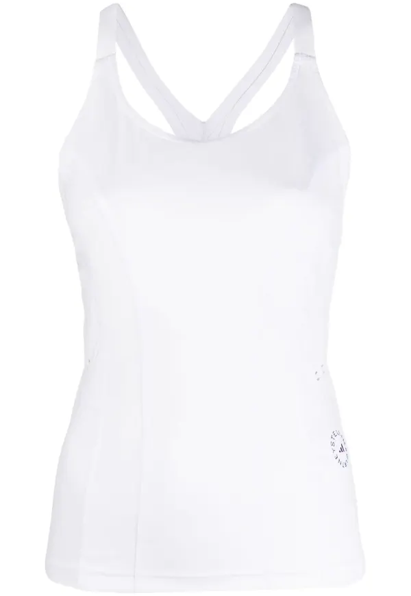 adidas by Stella McCartney linne med logotyp - Vit