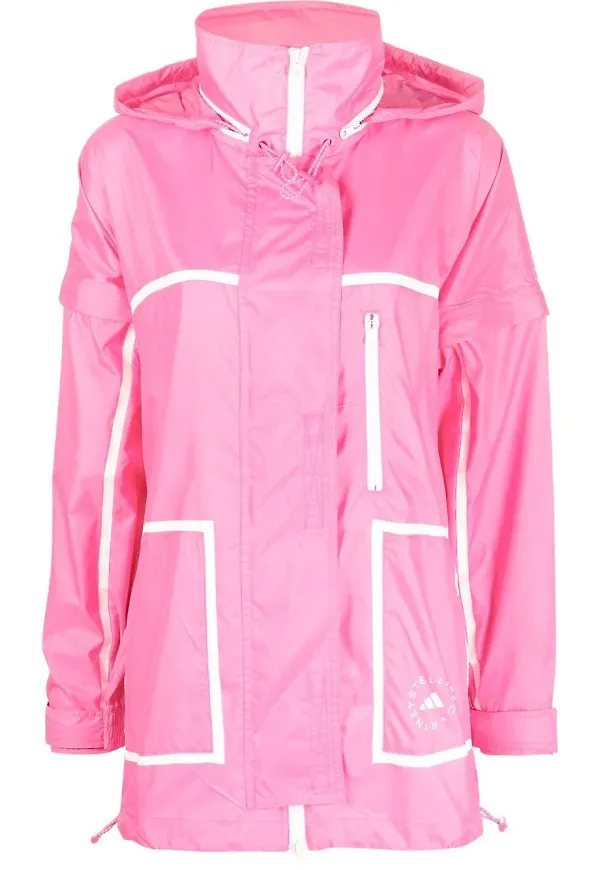adidas by Stella McCartney lättviktsjacka med huva - Rosa