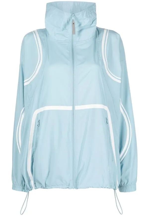 adidas by Stella McCartney lättviktsjacka med meshpanel - Blå