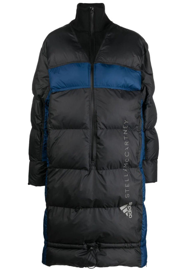 adidas by Stella McCartney lång vadderad vinterjacka - Svart