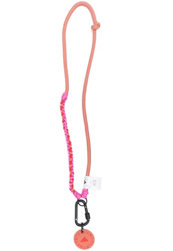 adidas by Stella McCartney nyckelband med logotypplakett - Rosa