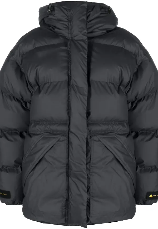 adidas by Stella McCartney puffjacka med logotyp - Svart