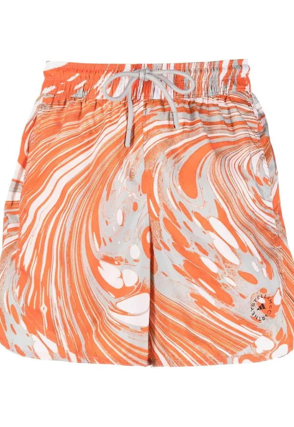 adidas by Stella McCartney shorts med abstrakt tryck - Orange