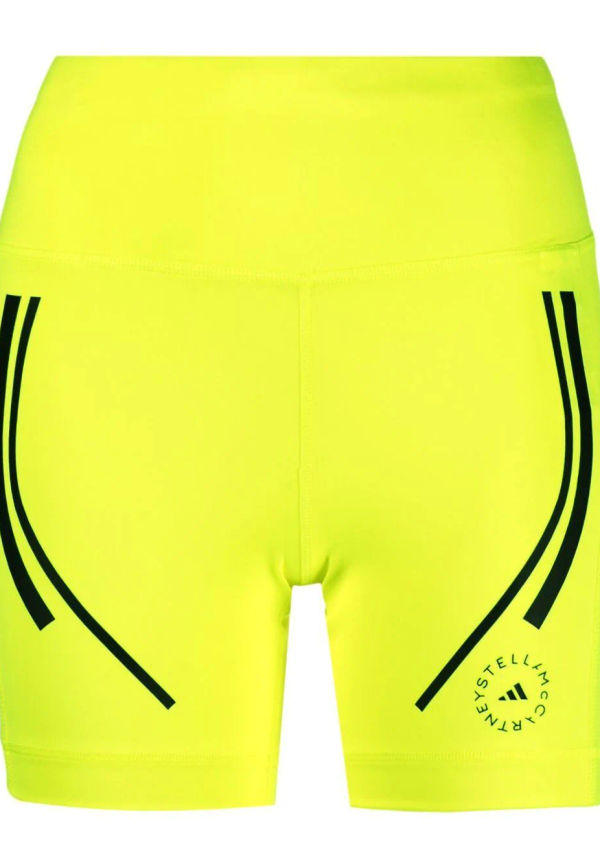 adidas by Stella McCartney shorts med hög midja - Gul
