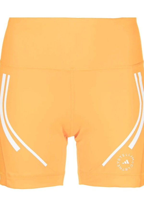 adidas by Stella McCartney shorts med hög midja - Orange
