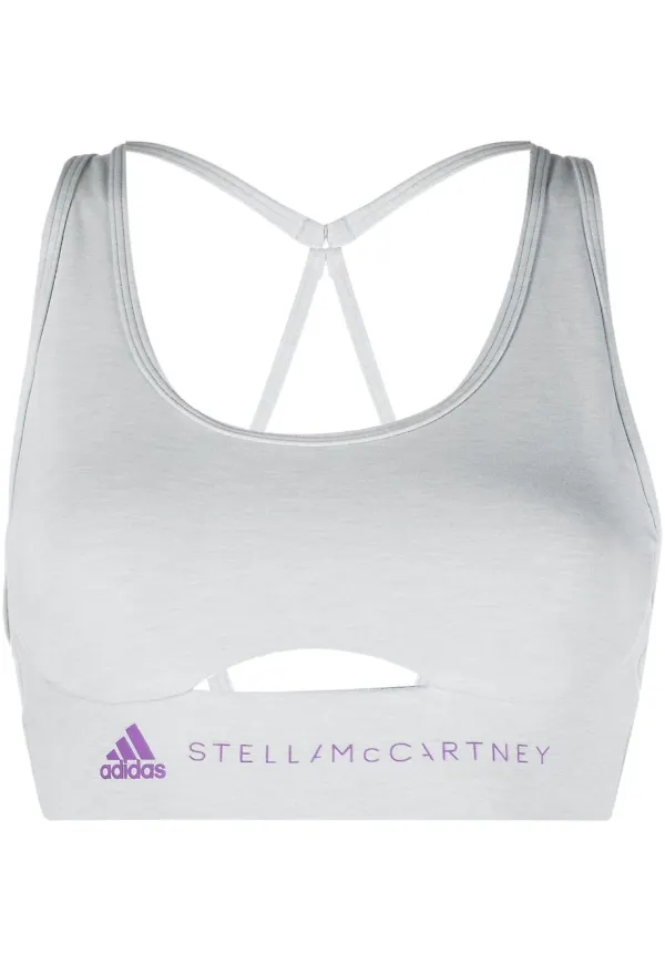 adidas by Stella McCartney sport-BH med logotyp - Grå