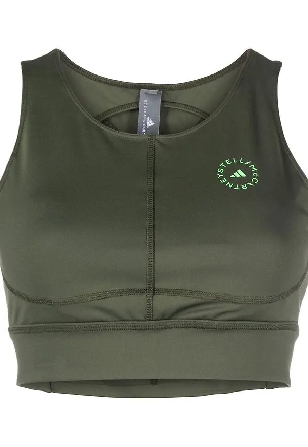 adidas by Stella McCartney sport-BH med logotyp - Grön