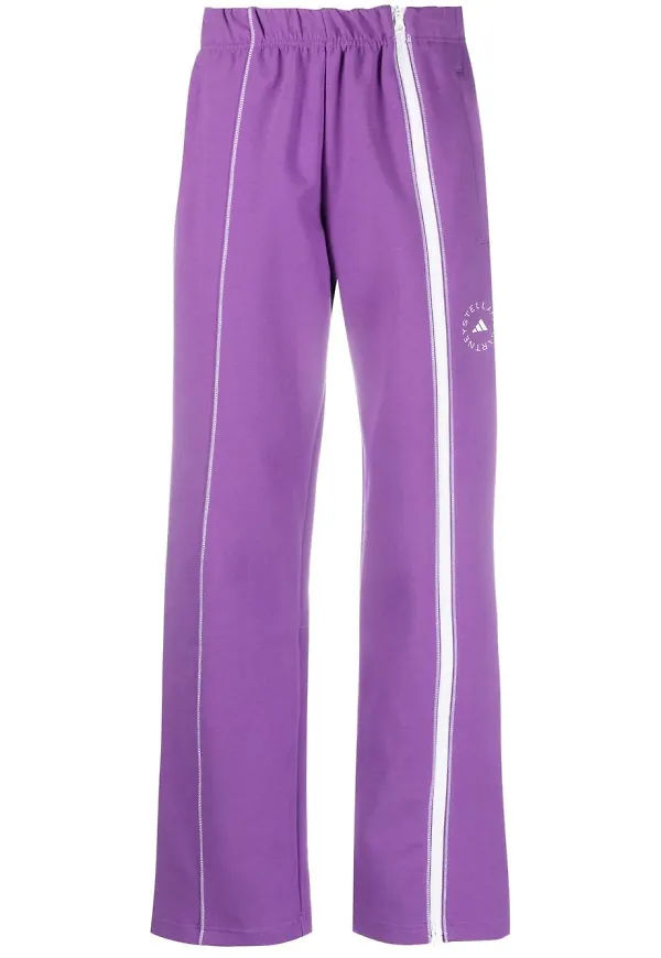 adidas by Stella McCartney sweatpants med dragkedja - Lila