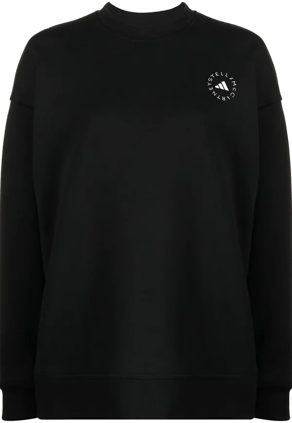 adidas by Stella McCartney sweatshirt med logotyp - Svart