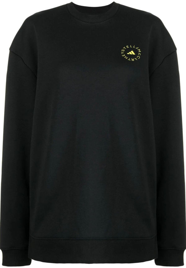 adidas by Stella McCartney sweatshirt med logotyp - Svart