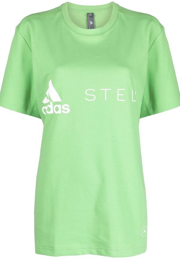 adidas by Stella McCartney t-shirt med logotyp - Grön