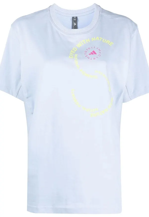 adidas by Stella McCartney t-shirt med logotyp - Lila