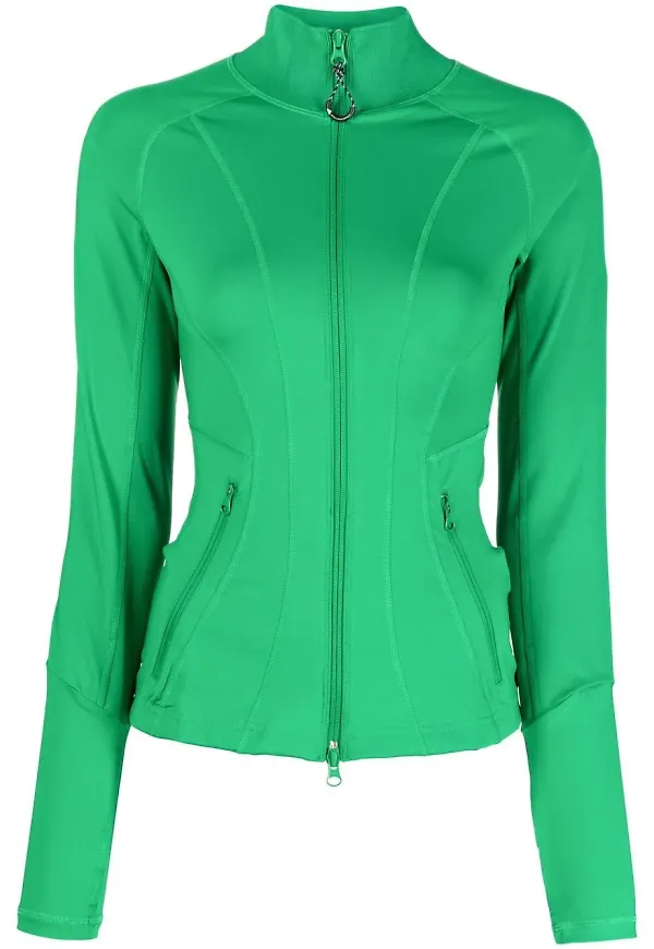 adidas by Stella McCartney topp med dragkedja - Grön