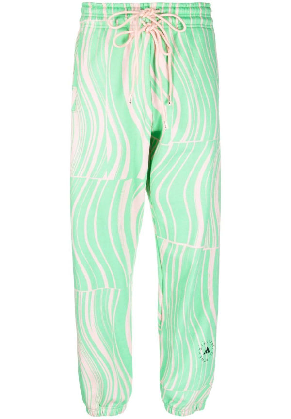 adidas by Stella McCartney trackpants med tryck - Grön