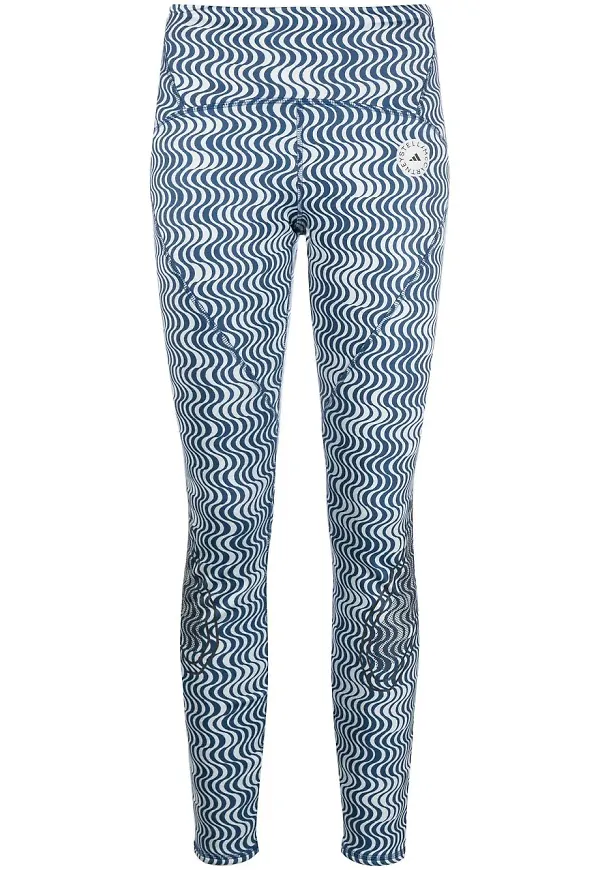 adidas by Stella McCartney Truepace leggings med grafiskt tryck - Blå