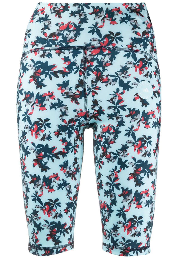 adidas by Stella McCartney TruePurpose blommiga cykelbyxor - Blå
