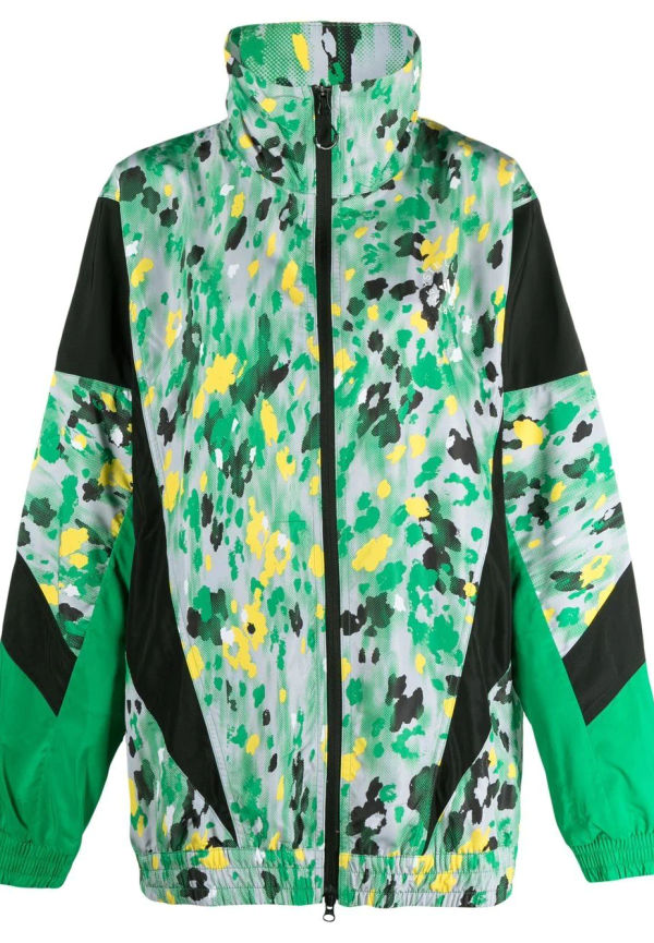 adidas by Stella McCartney träningsjacka med abstrakt tryck - Grön