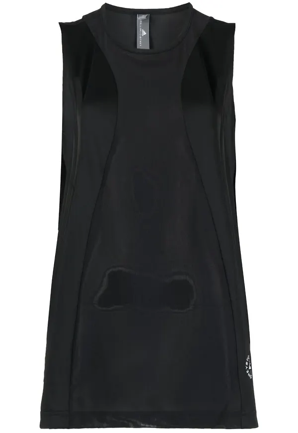 adidas by Stella McCartney träningslinne med panel - Svart