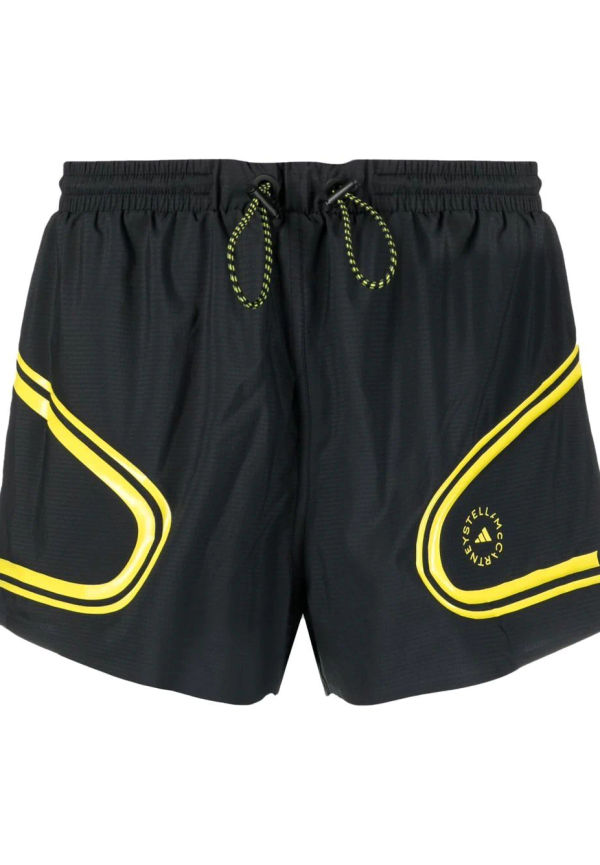 adidas by Stella McCartney träningsshorts med logotyp - Svart