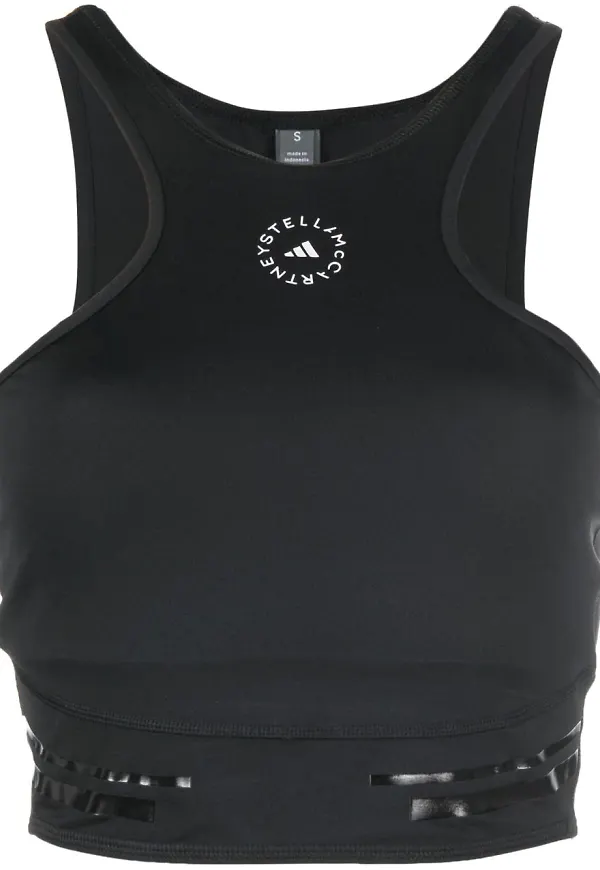 adidas by Stella McCartney träningstopp med logotyp - Svart