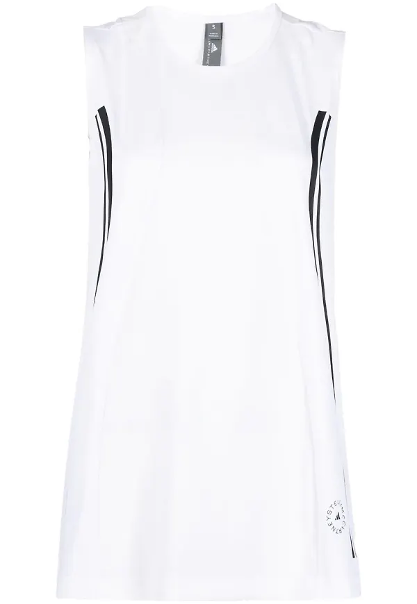 adidas by Stella McCartney träningstopp med logotyp - Vit