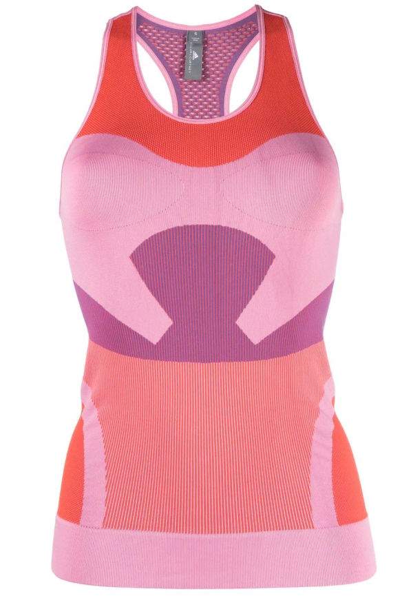 adidas by Stella McCartney u-ringad väst med färg - Rosa