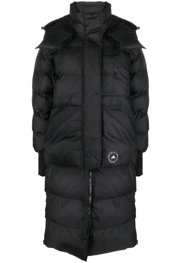 adidas by Stella McCartney vadderad kappa - Svart