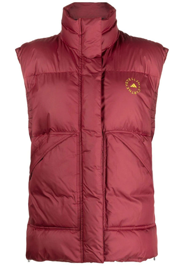 adidas by Stella McCartney vadderad vinterväst - Röd