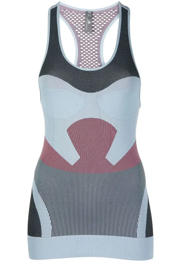 adidas by Stella McCartney ärmlös topp med abstrakt mönster - Blå