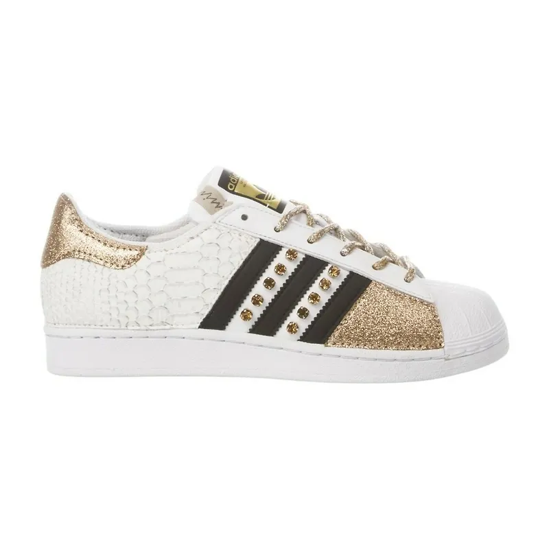 Adidas Customized Sneakers Superstar Sandy Vit, Dam