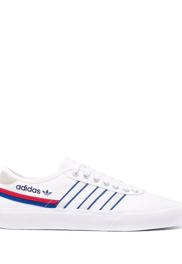 adidas Delpala låga lädersneakers - Vit