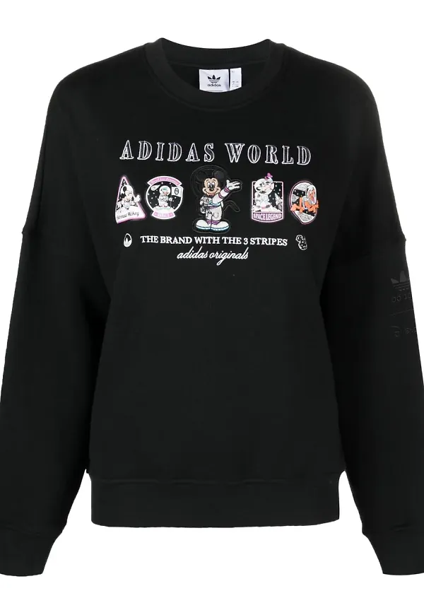 adidas Disney sweatshirt med rundad hals - Svart
