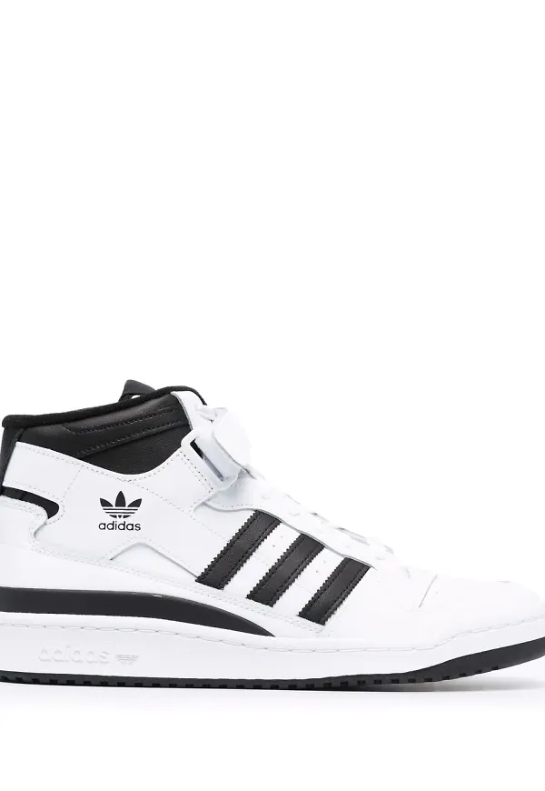 adidas Forum höga lädersneakers - Vit