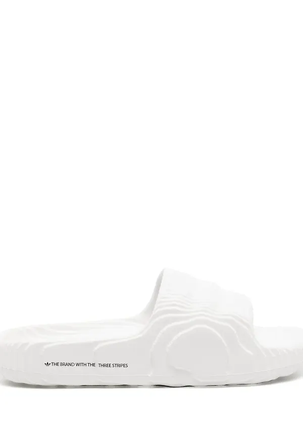 adidas gummitofflor med struktur - Vit