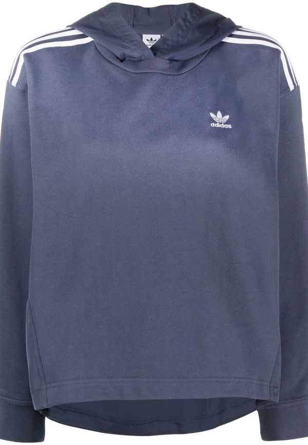 adidas hoodie med broderad logotyp - Blå