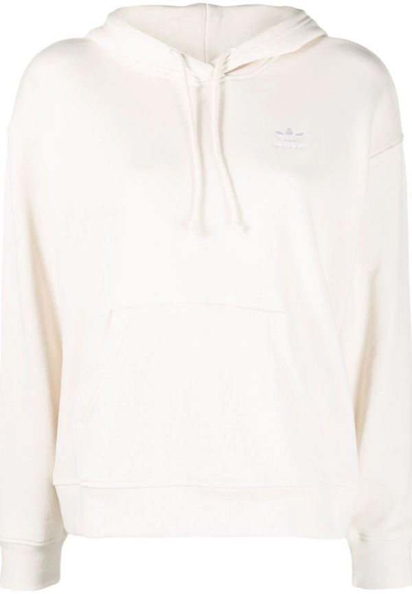 adidas hoodie med broderad logotyp - Neutral