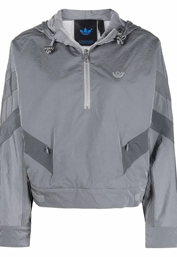 adidas hoodie med dragkedja - Grå