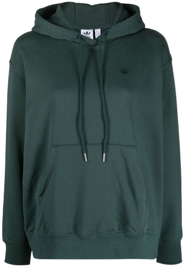 adidas hoodie med treklöverlogotyp - Grön