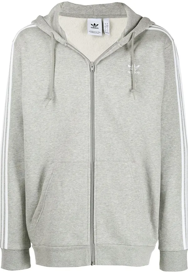 adidas huvtröja med dragkedja - Grå