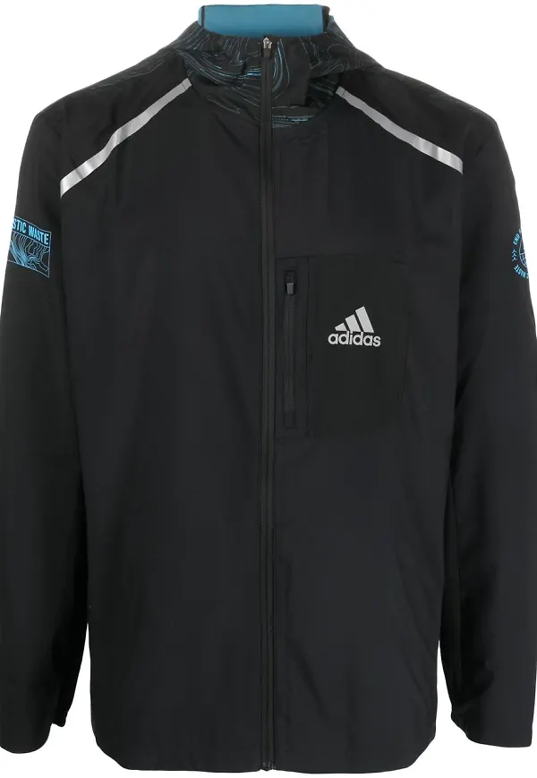 adidas huvtröja med dragkedja - Svart