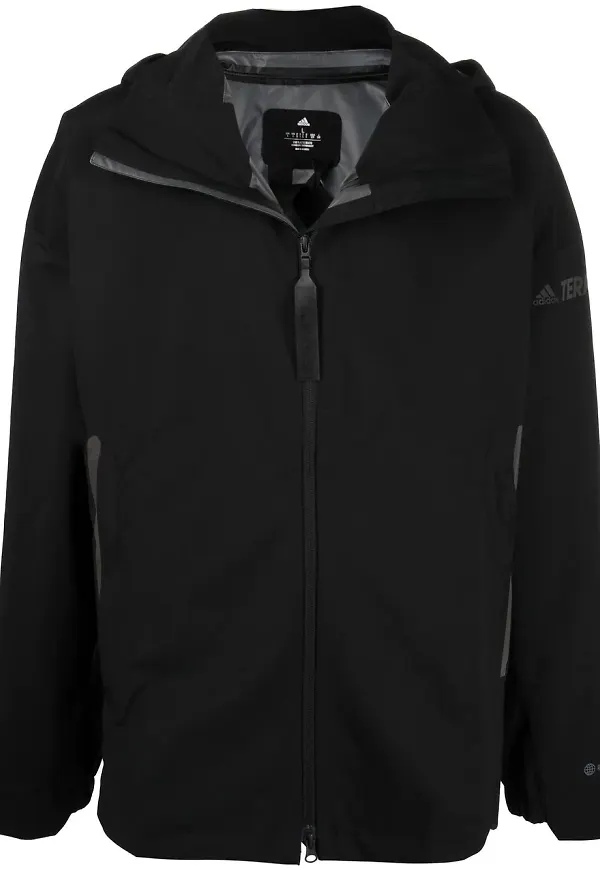 adidas jacka med dragkedja - Svart