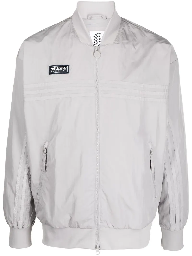 adidas jacka med logotypmärke - Grå