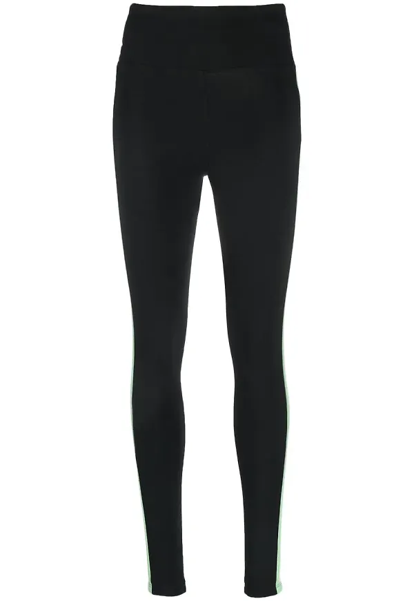 adidas leggings med sidorand - Svart