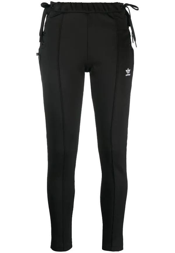 adidas leggings med spetsdetalj - Svart