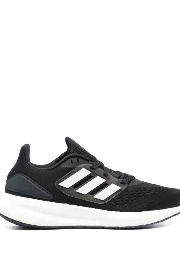 adidas låga stickade sneakers - Svart