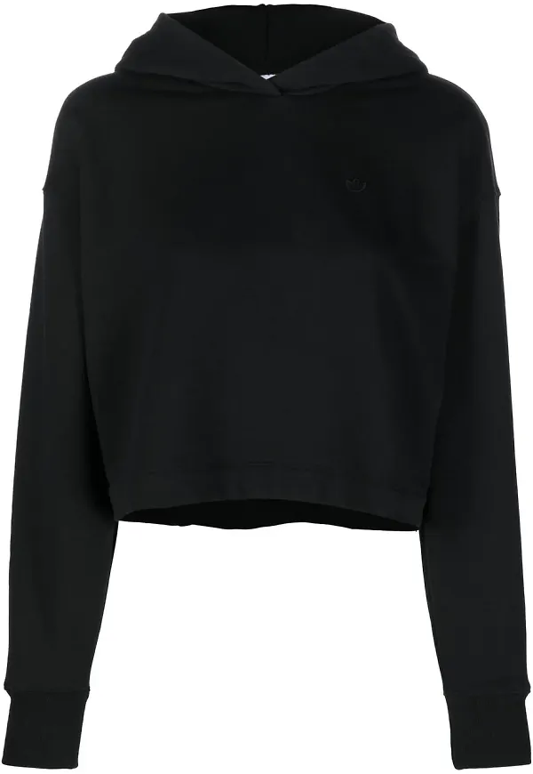 adidas långärmad pullover med huva - Svart
