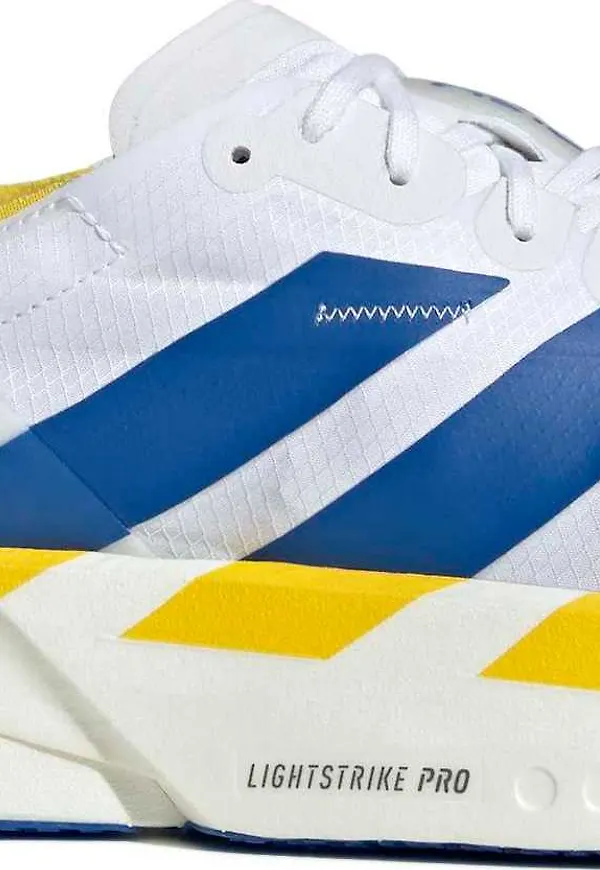 Adidas Men's Adizero Adios Pro 4 Cloud white/Blue/Yellow