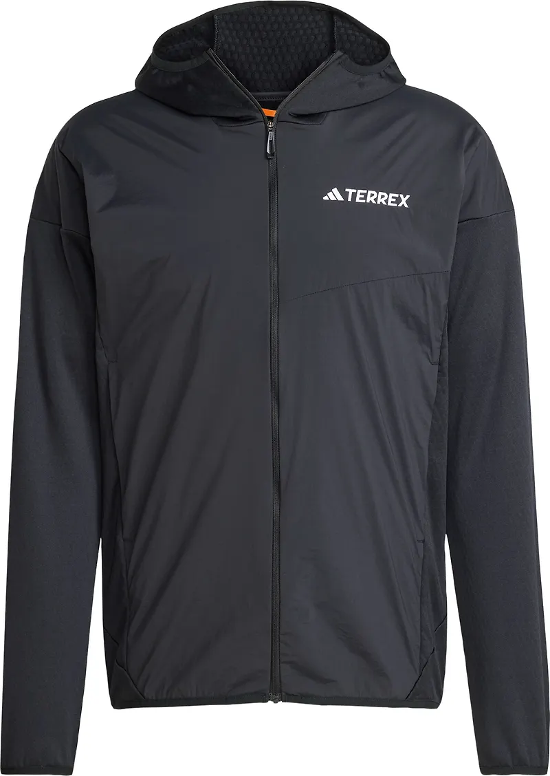 Adidas Men's Terrex Xperior Climawarm+ Wind Light Fleece Hooded Jacket Black