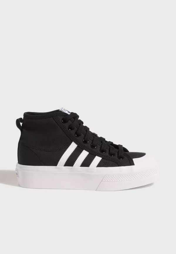Adidas Originals - Platåsneakers - Black - Nizza Platform Mid W - Platåskor