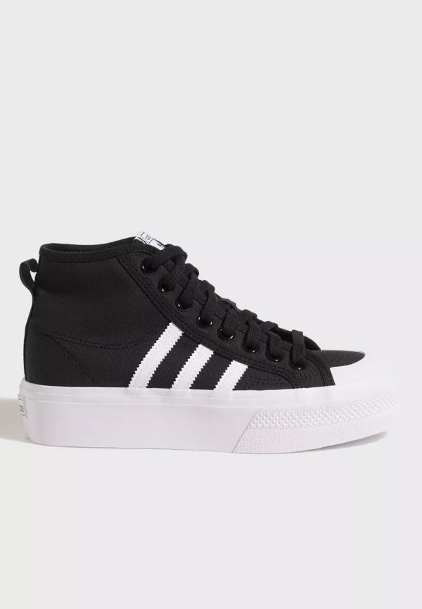 Adidas Originals - Platåsneakers - Black - Nizza Platform Mid W - Sneakers